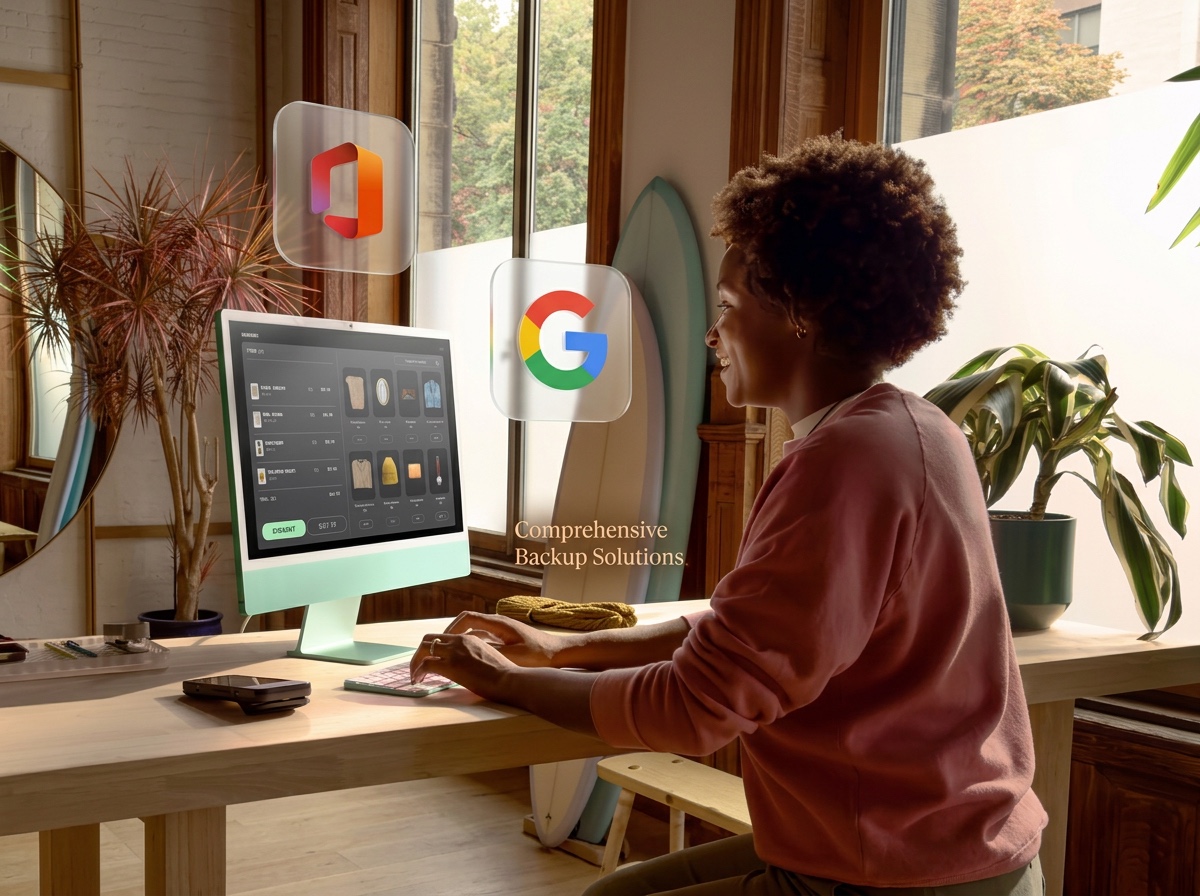 Microsoft 365 and Google Workspace backup illustration